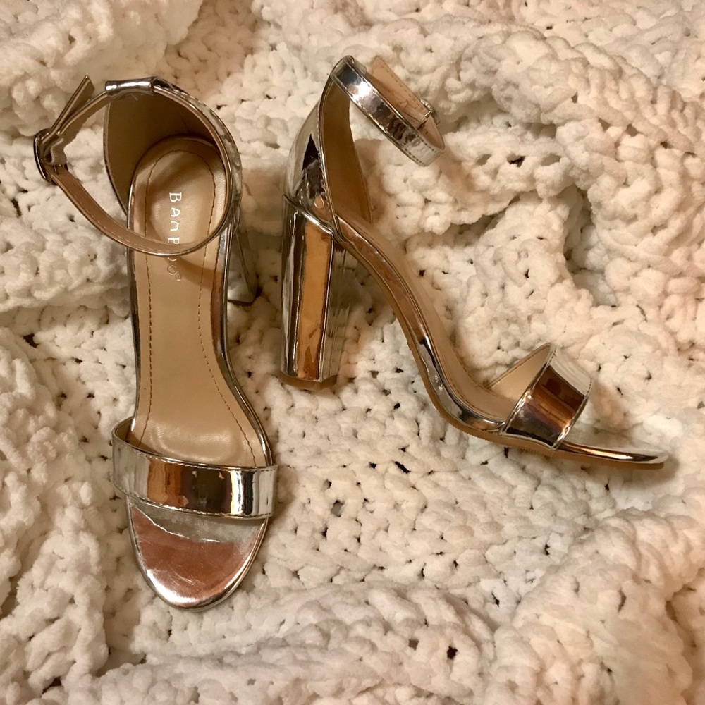 Bamboo strappy heels
